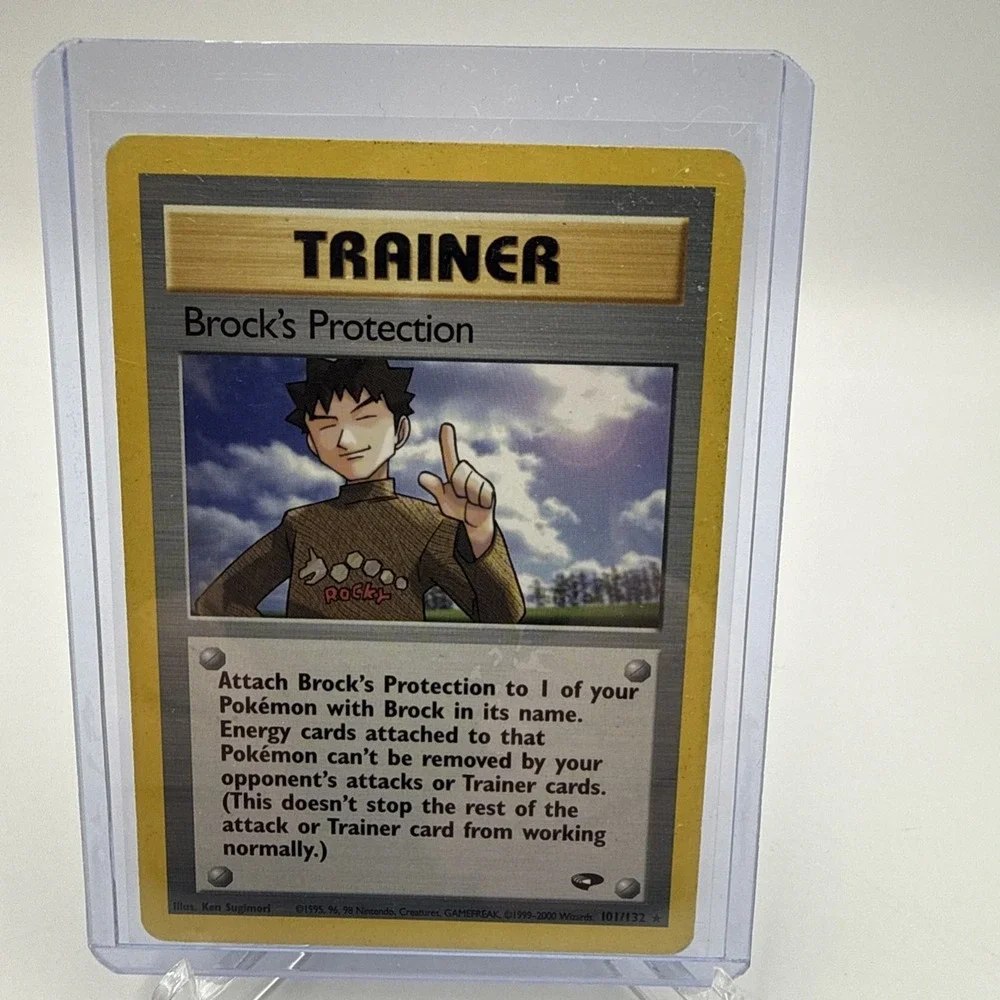 Trainer Brock's Protection 1stEdition Rare 101/132 Gym Challenge